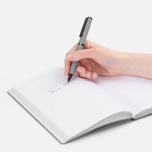 Ручка шариковая Inkish Gunmetal в футляре, серая 4