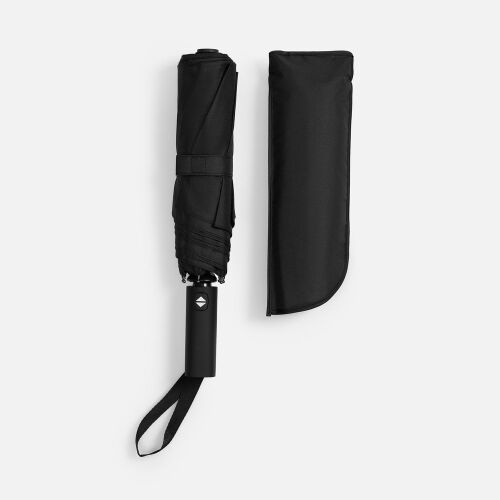 Зонт складной Smooth Move с плавным закрытием, черный 4