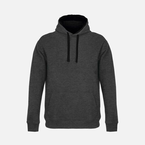 Худи унисекс Cameron, черный меланж с черным, размер S 1