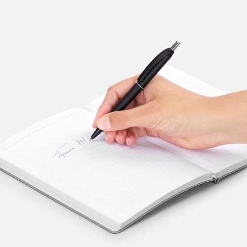 Ручка шариковая Bright Spark, черный металлик 4