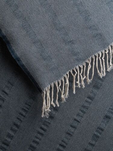 Плед «Сенеж», серо-синий 7