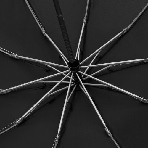 Зонт обратного сложения Norsken с фонариком, черный 6