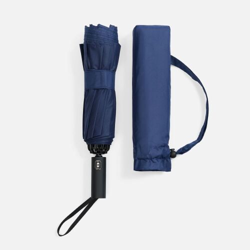 Зонт обратного сложения twoGether с двойным куполом, темно-синий 4