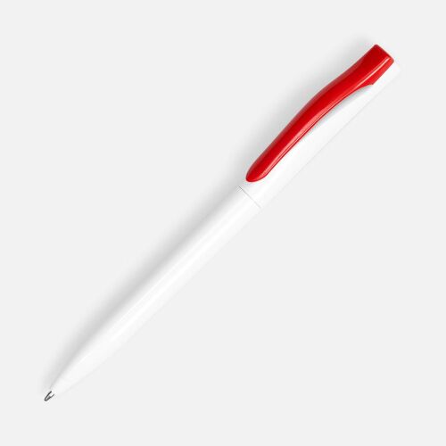 Ручка шариковая Pin, белая с красным 1 Ручка шариковая Pin, белая с красным 1