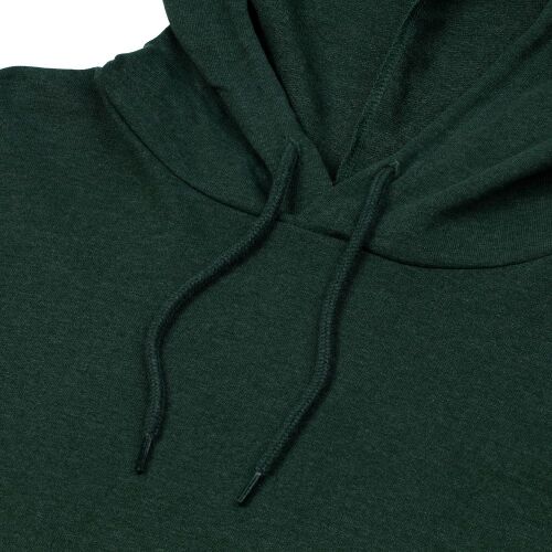 Толстовка с капюшоном унисекс Hoodie, темно-зеленый меланж, разм 10