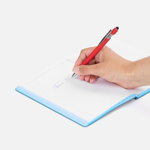 Ручка шариковая Pointer Soft Touch со стилусом, красная 4