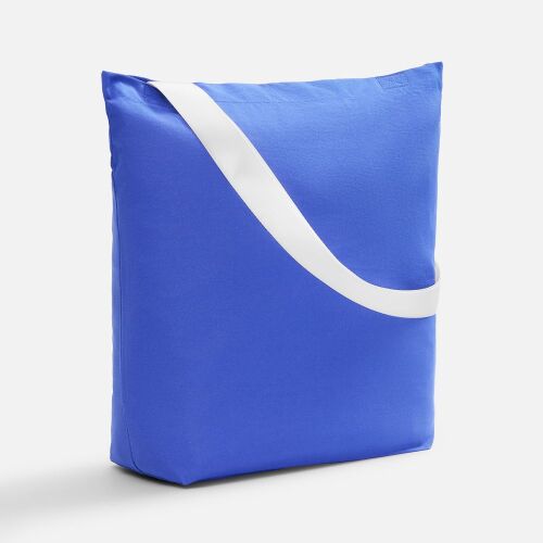 Шопер B5, синий с широкими белыми ручками 1