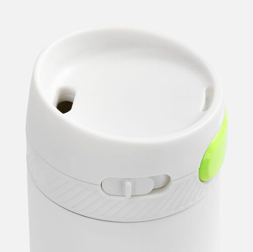 Термостакан X1 с цветной кнопкой, белый с желтым 4