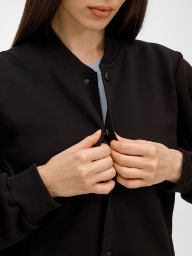 Бомбер унисекс Nuppu, черный, размер S 5