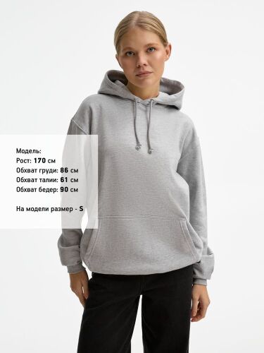 Худи унисекс Condor, серый меланж, размер 3XL 2