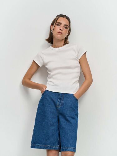 Футболка женская Sara, серый меланж, размер M 5