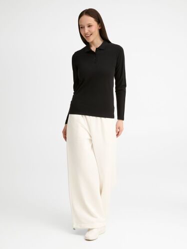 Рубашка поло женская с длинным рукавом Perfect LSL Women черная, 4