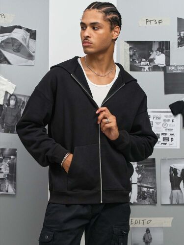 Толстовка унисекс на молнии Jelo, серый меланж, размер 3XL 4