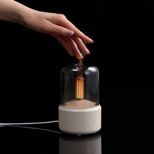Увлажнитель-ароматизатор с подсветкой mistFlicker, молочно-белый 6