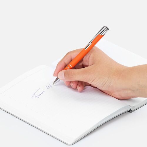 Ручка шариковая Keskus Soft Touch, оранжевая 5