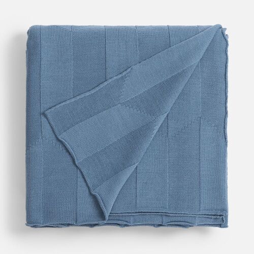 Плед Rombus, синий (дымчатый) 3