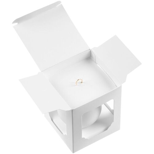 Елочный шар Gala Matt в коробке, 8,5 см, белый 4