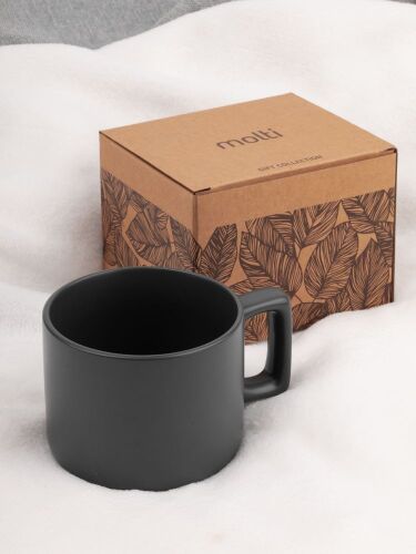 Чашка Jumbo в коробке матовая, темно-серая 3