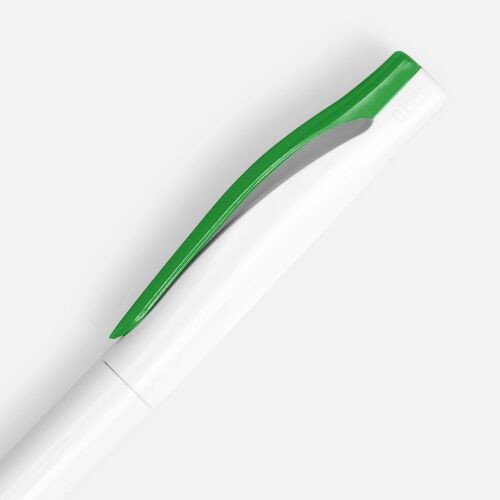 Ручка шариковая Pin, белая с зеленым 3 Ручка шариковая Pin, белая с зеленым 3