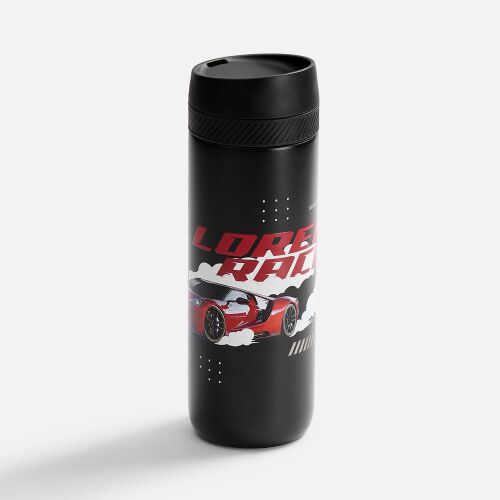 Термостакан X1 с цветной кнопкой, черный с синим 6