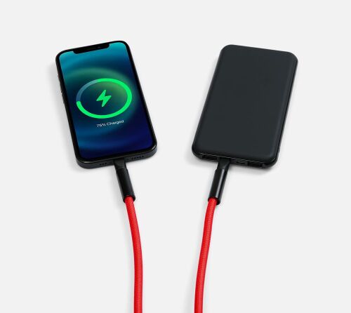 Кабель-ланьярд energyFlex Power Delivery 60 Вт, красный 2