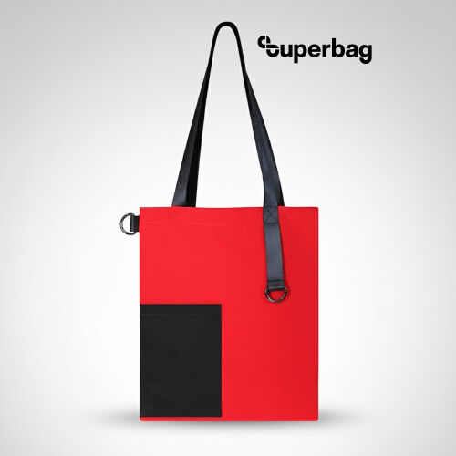 Шоппер Superbag Color (красный с чёрным) 8