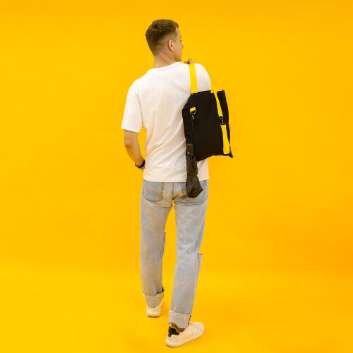 Шоппер Superbag black (чёрный с жёлтым) 3