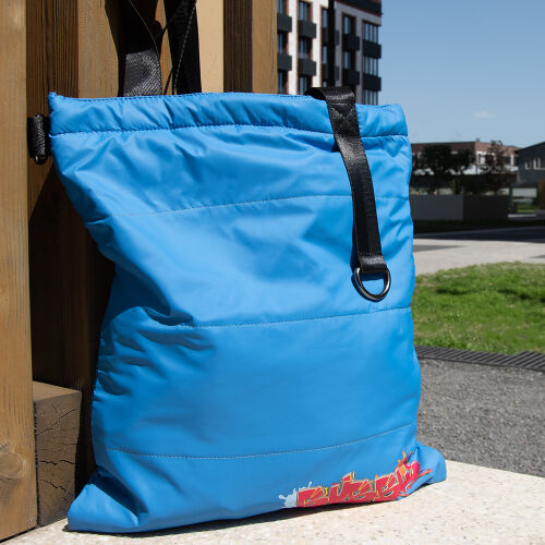 Шоппер Superbag Bubble, с кнопкой (голубой с черным) 7 Шоппер Superbag Bubble, с кнопкой (голубой с черным) 7