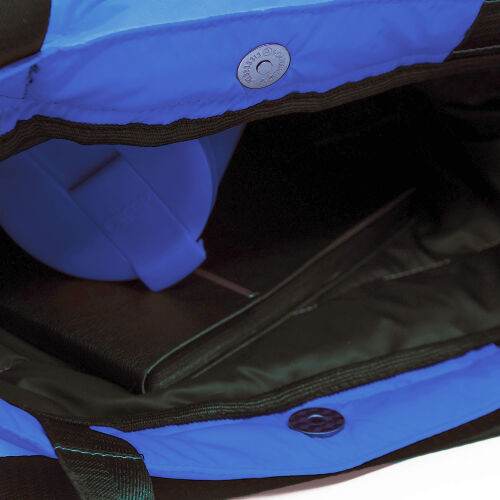 Шоппер Superbag Bubble, с кнопкой (голубой с черным) 6 Шоппер Superbag Bubble, с кнопкой (голубой с черным) 6