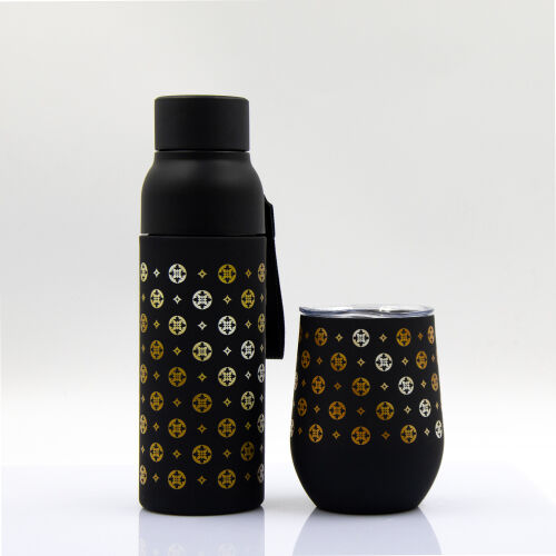 Термобутылка Button Black (черный) 7