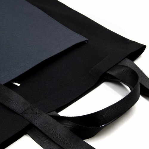 Шоппер Superbag Big Pocket, с карманом на молнии (черный с темно 6