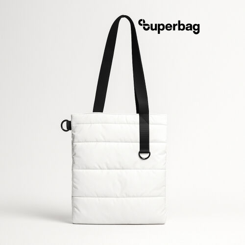 Шоппер Superbag Bubble, с кнопкой (белый с черным) 1 Шоппер Superbag Bubble, с кнопкой (белый с черным) 1