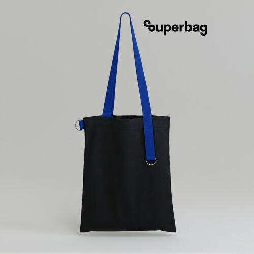 Шоппер Superbag black (чёрный с синим) 1 Шоппер Superbag black (чёрный с синим) 1