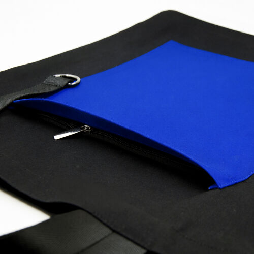 Шоппер Superbag Big Pocket, с карманом на молнии (черный с синим 3