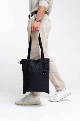 Шоппер Superbag Bubble, с кнопкой (черный) 3 Шоппер Superbag Bubble, с кнопкой (черный) 3