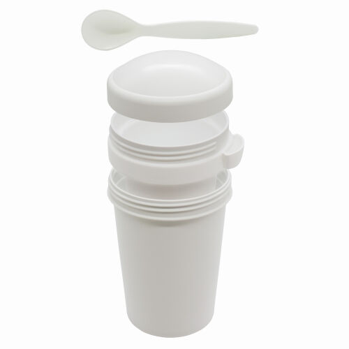 Ланч-бокс Cereal to go Green Line с ложкой (белый) 2 Ланч-бокс Cereal to go Green Line с ложкой (белый) 2