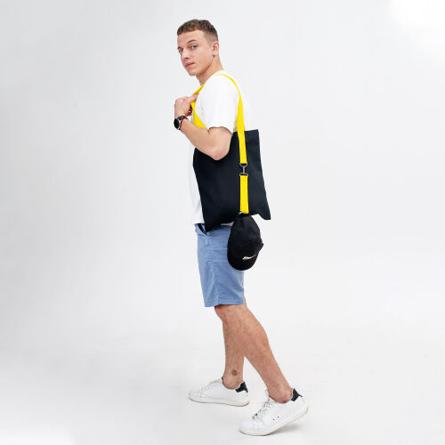 Шоппер Superbag black (чёрный с жёлтым) 6
