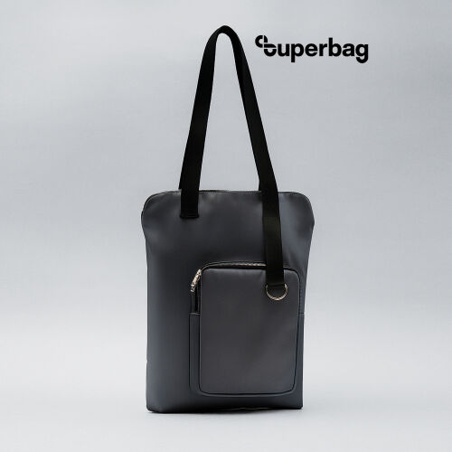 Шоппер Superbag Pocket (серый с черным) 1 Шоппер Superbag Pocket (серый с черным) 1