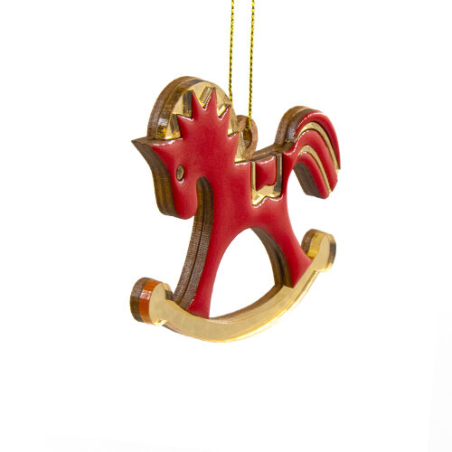 Ёлочная игрушка Лошадка (красный) 3