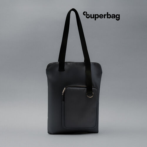Шоппер Superbag Pocket (серый с черным) 1