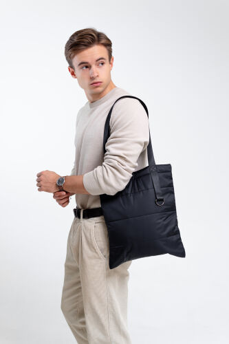Шоппер Superbag Bubble, с кнопкой (черный) 2 Шоппер Superbag Bubble, с кнопкой (черный) 2