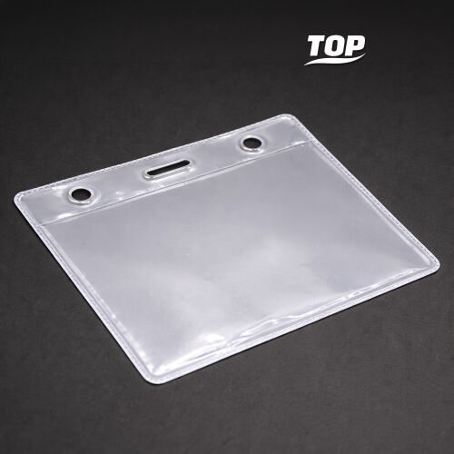 Карман для бейджа Track, горизонтальный, 10,5х9,4см (прозрачный)