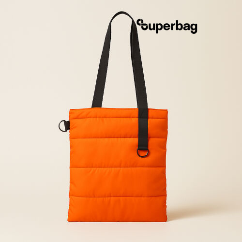 Шоппер Superbag Bubble, с кнопкой (оранжевый с черным) 8