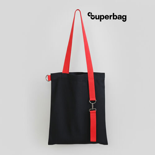 Шоппер Superbag black с ремувкой 4sb (чёрный с красным) 1 Шоппер Superbag black с ремувкой 4sb (чёрный с красным) 1