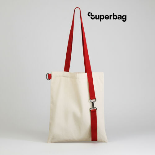 Шоппер Superbag с ремувкой 4sb (неокрашенный с красным) 1