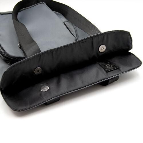 Шоппер Superbag Pocket (серый с черным) 4