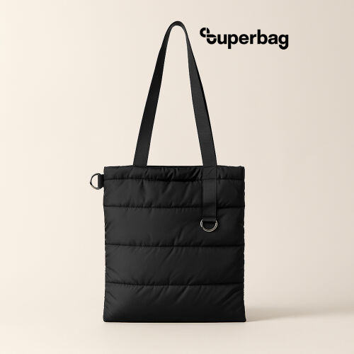 Шоппер Superbag Bubble, с кнопкой (черный) 1 Шоппер Superbag Bubble, с кнопкой (черный) 1