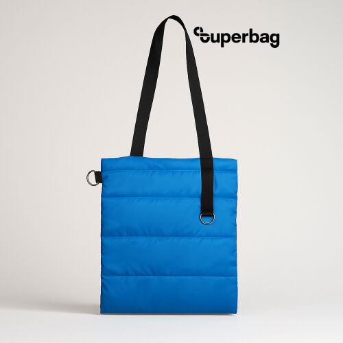 Шоппер Superbag Bubble, с кнопкой (голубой с черным) 1 Шоппер Superbag Bubble, с кнопкой (голубой с черным) 1