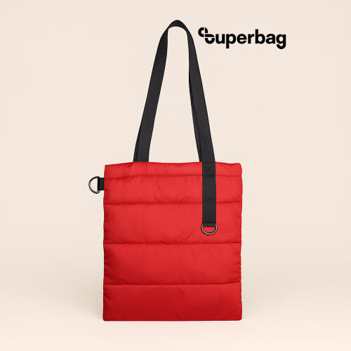 Шоппер Superbag Bubble, с кнопкой (красный с черным) 1 Шоппер Superbag Bubble, с кнопкой (красный с черным) 1
