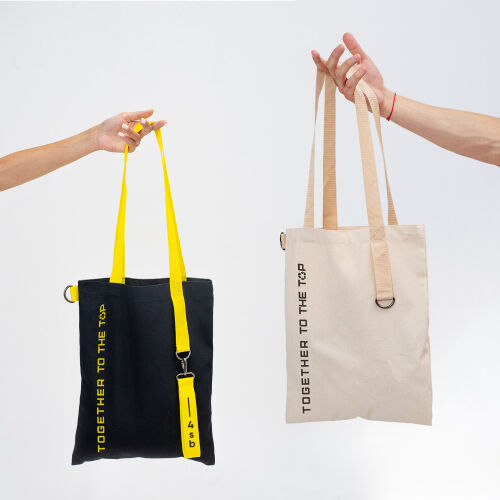 Шоппер Superbag black (чёрный с жёлтым) 7